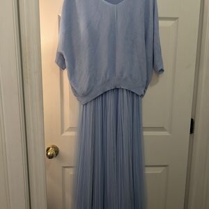 Joyfunear Light Blue Knit Ensemble